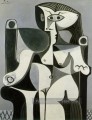 Femme assise Jacqueline 1962 Cubisme